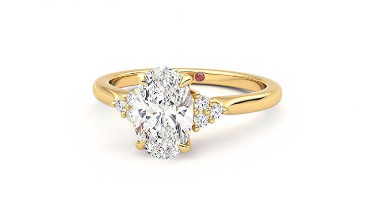 Taylor & Hart Divinity Oval Engagement Ring 360 degree image 26