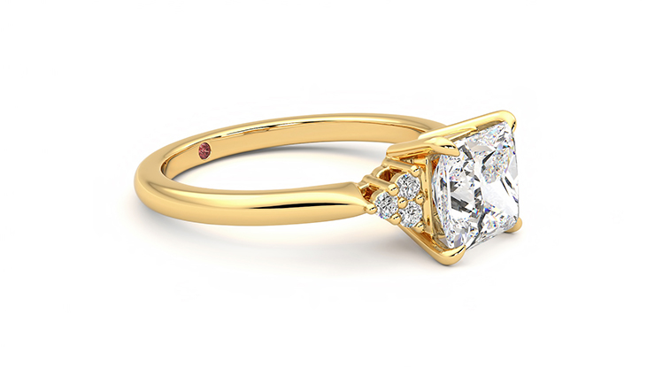 Taylor & Hart Divinity Princess Engagement Ring 360 degree image 7