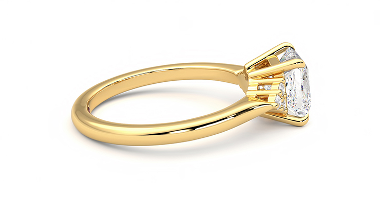 Taylor & Hart Divinity Princess Engagement Ring 360 degree image 10