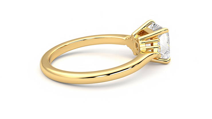 Taylor & Hart Divinity Princess Engagement Ring 360 degree image 11
