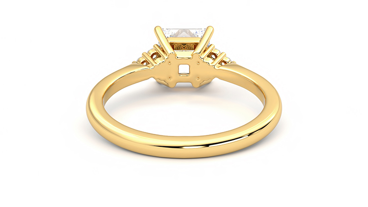Taylor & Hart Divinity Princess Engagement Ring 360 degree image 15