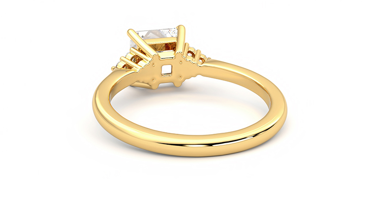 Taylor & Hart Divinity Princess Engagement Ring 360 degree image 16