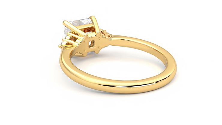 Taylor & Hart Divinity Princess Engagement Ring 360 degree image 17