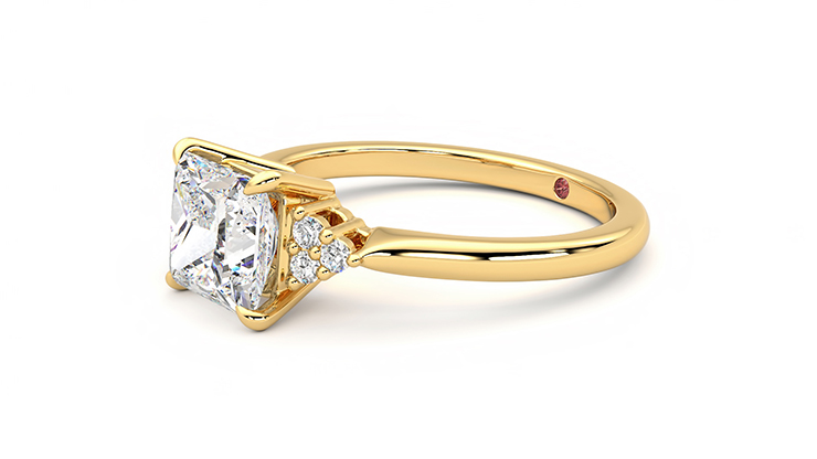 Taylor & Hart Divinity Princess Engagement Ring 360 degree image 23