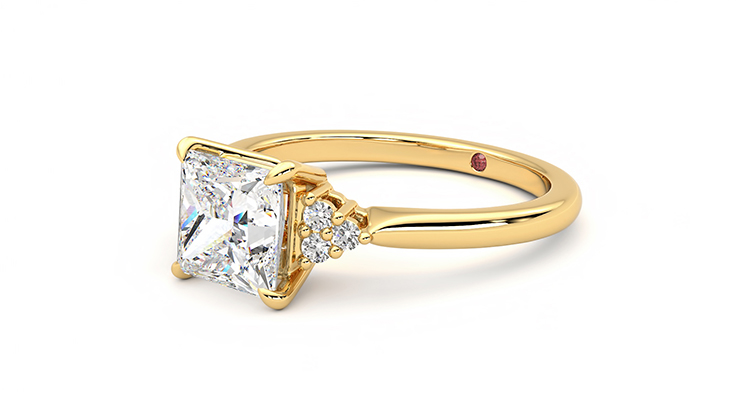Taylor & Hart Divinity Princess Engagement Ring 360 degree image 24
