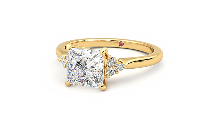 Taylor & Hart Divinity Princess Engagement Ring 360 degree image 26