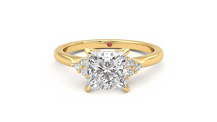 Taylor & Hart Divinity Princess Engagement Ring 360 degree image 29