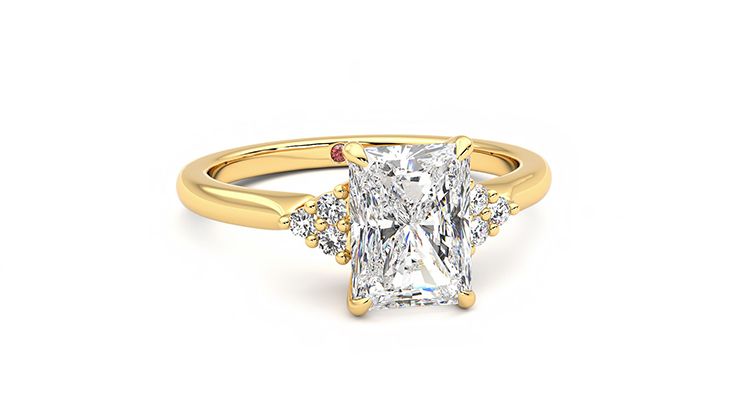 Taylor & Hart Divinity Radiant Engagement Ring 360 degree image 3