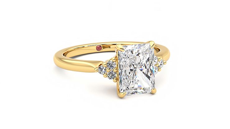 Taylor & Hart Divinity Radiant Engagement Ring 360 degree image 4