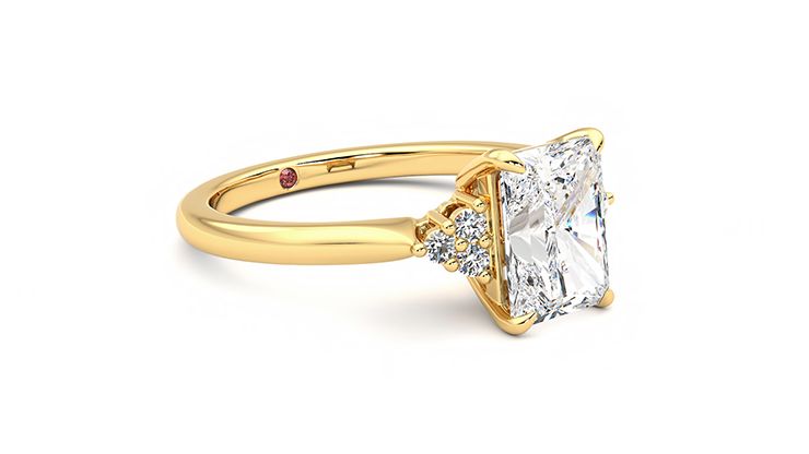 Taylor & Hart Divinity Radiant Engagement Ring 360 degree image 6