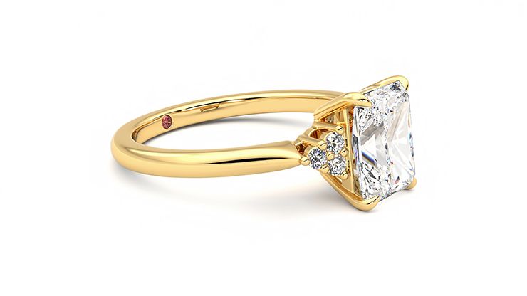 Taylor & Hart Divinity Radiant Engagement Ring 360 degree image 7