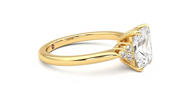 Taylor & Hart Divinity Radiant Engagement Ring 360 degree image 8