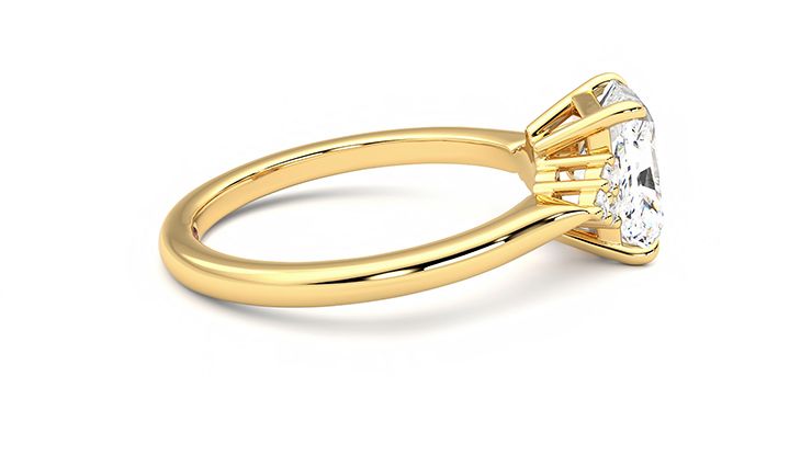Taylor & Hart Divinity Radiant Engagement Ring 360 degree image 10
