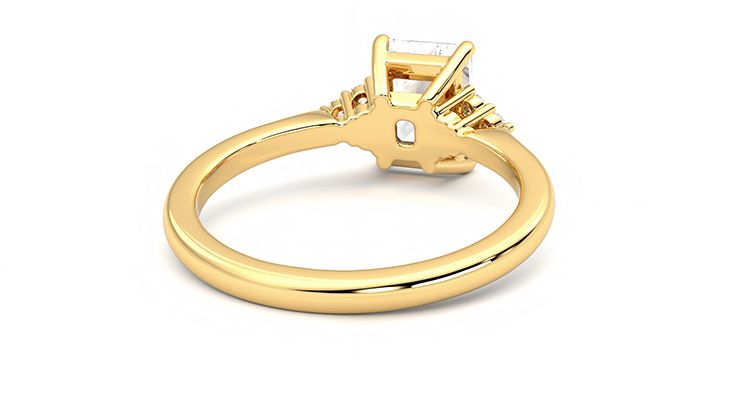 Taylor & Hart Divinity Radiant Engagement Ring 360 degree image 14