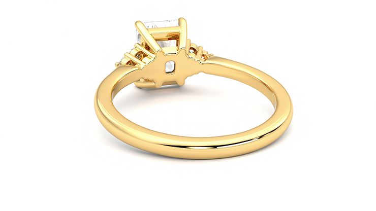 Taylor & Hart Divinity Radiant Engagement Ring 360 degree image 16