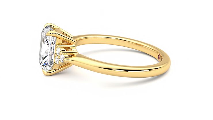 Taylor & Hart Divinity Radiant Engagement Ring 360 degree image 21
