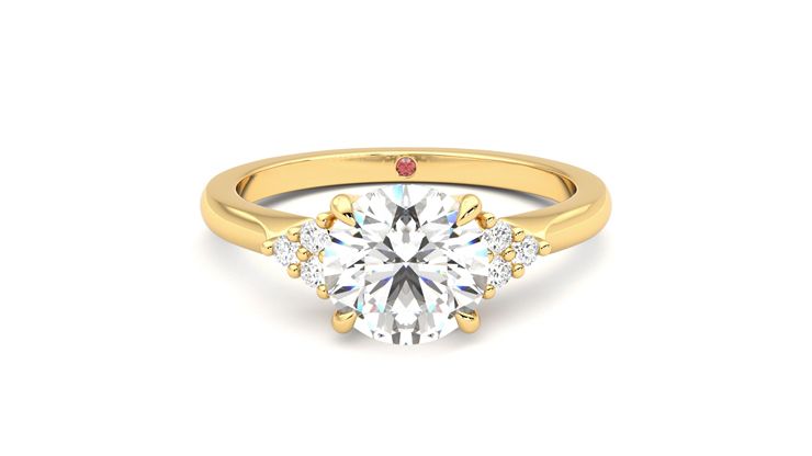 Taylor & Hart Divinity Round Engagement Ring 360 degree image 0