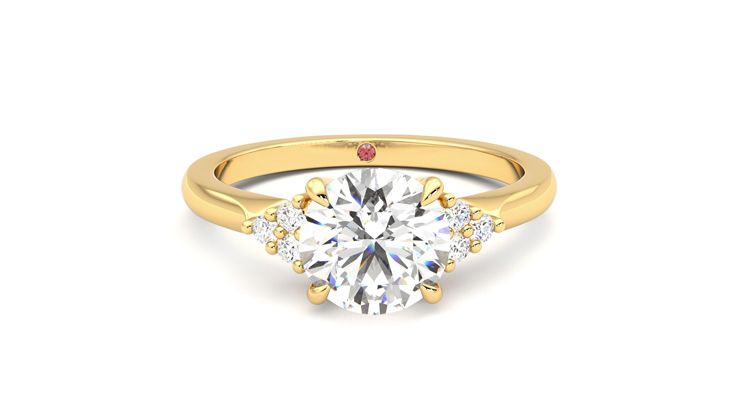 Taylor & Hart Divinity Round Engagement Ring 360 degree image 1