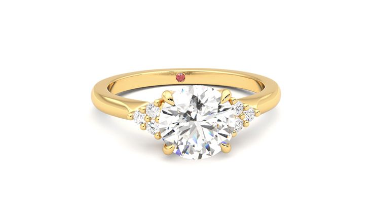 Taylor & Hart Divinity Round Engagement Ring 360 degree image 2