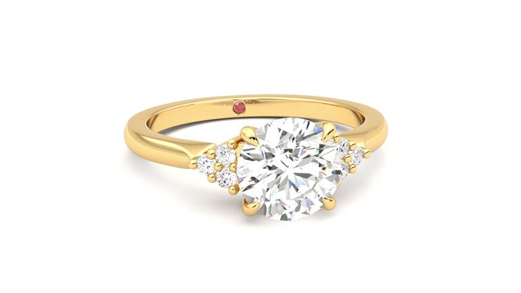 Taylor & Hart Divinity Round Engagement Ring 360 degree image 3