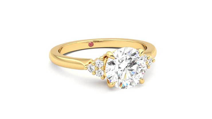 Taylor & Hart Divinity Round Engagement Ring 360 degree image 4