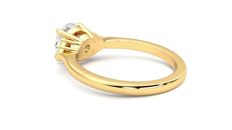 Taylor & Hart Divinity Round Engagement Ring 360 degree image 18