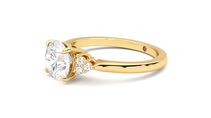 Taylor & Hart Divinity Round Engagement Ring 360 degree image 23