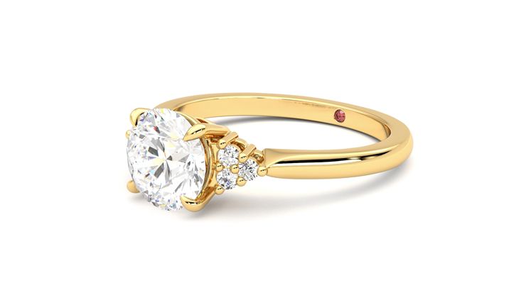 Taylor & Hart Divinity Round Engagement Ring 360 degree image 24