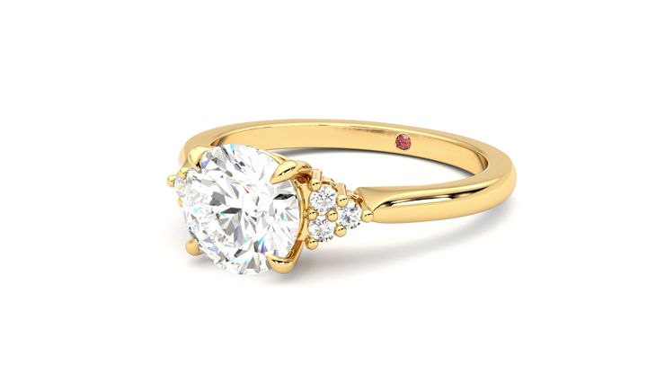 Taylor & Hart Divinity Round Engagement Ring 360 degree image 25