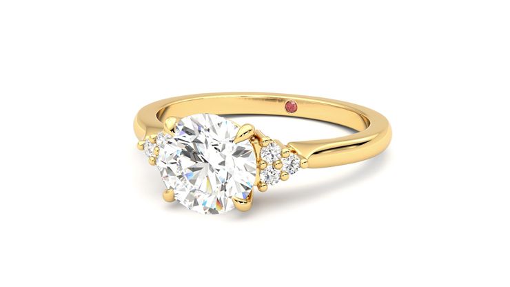Taylor & Hart Divinity Round Engagement Ring 360 degree image 26