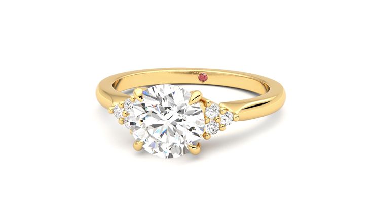 Taylor & Hart Divinity Round Engagement Ring 360 degree image 27