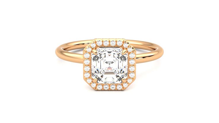 Taylor & Hart Dove Asscher Engagement Ring 360 degree image 0