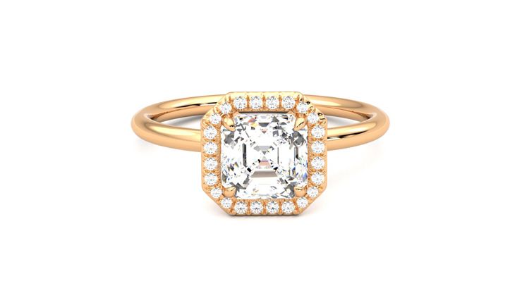 Taylor & Hart Dove Asscher Engagement Ring 360 degree image 1