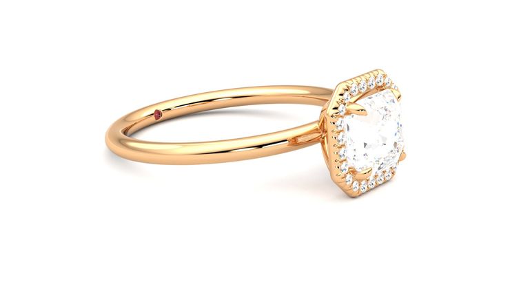 Taylor & Hart Dove Asscher Engagement Ring 360 degree image 7