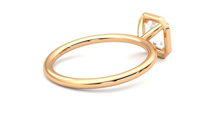 Taylor & Hart Dove Asscher Engagement Ring 360 degree image 12