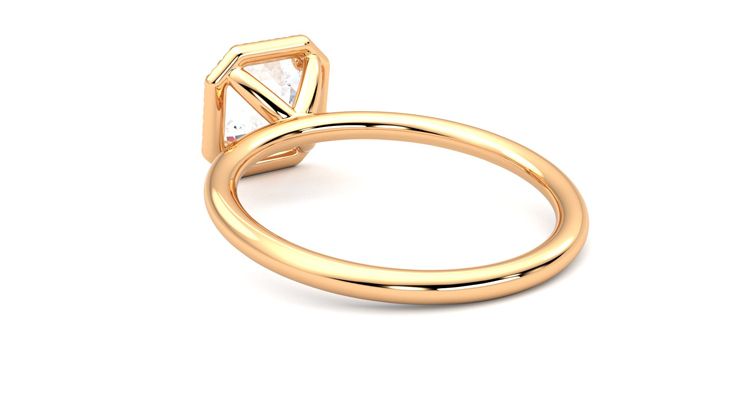 Taylor & Hart Dove Asscher Engagement Ring 360 degree image 17