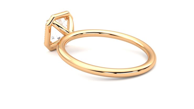 Taylor & Hart Dove Asscher Engagement Ring 360 degree image 18