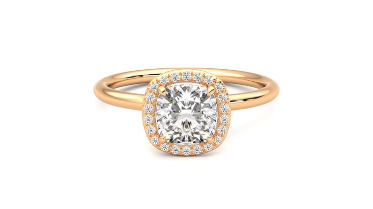 Taylor & Hart Dove Cushion Engagement Ring 360 degree image 0