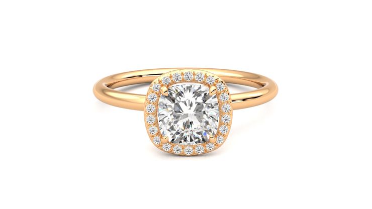 Taylor & Hart Dove Cushion Engagement Ring 360 degree image 1