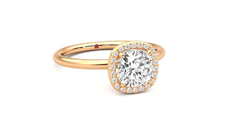 Taylor & Hart Dove Cushion Engagement Ring 360 degree image 4