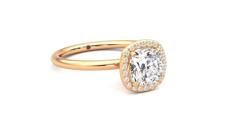 Taylor & Hart Dove Cushion Engagement Ring 360 degree image 5
