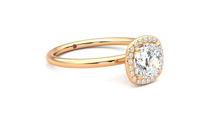 Taylor & Hart Dove Cushion Engagement Ring 360 degree image 6