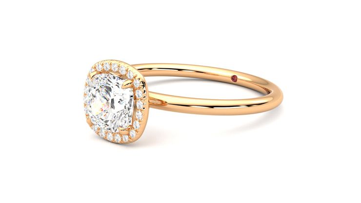 Taylor & Hart Dove Cushion Engagement Ring 360 degree image 24