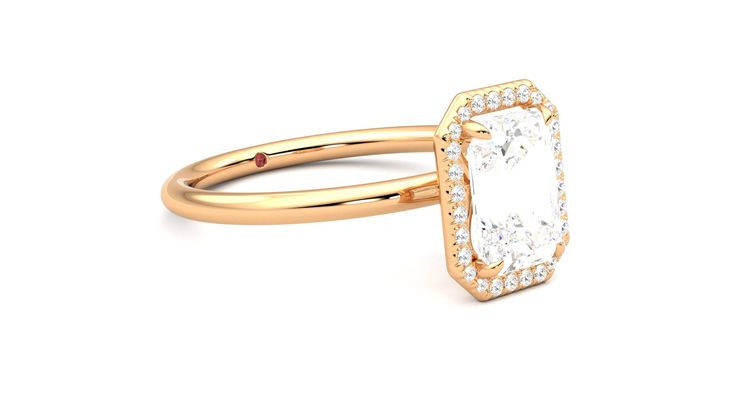 Taylor & Hart Dove Emerald Engagement Ring 360 degree image 6