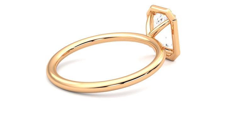 Taylor & Hart Dove Emerald Engagement Ring 360 degree image 12