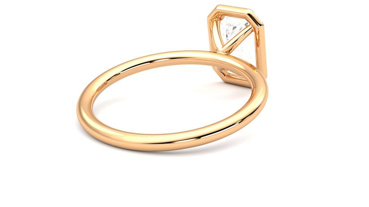 Taylor & Hart Dove Emerald Engagement Ring 360 degree image 13
