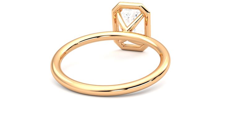Taylor & Hart Dove Emerald Engagement Ring 360 degree image 14