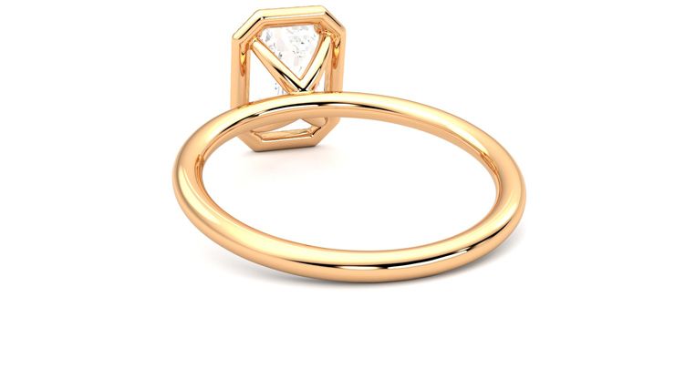 Taylor & Hart Dove Emerald Engagement Ring 360 degree image 16