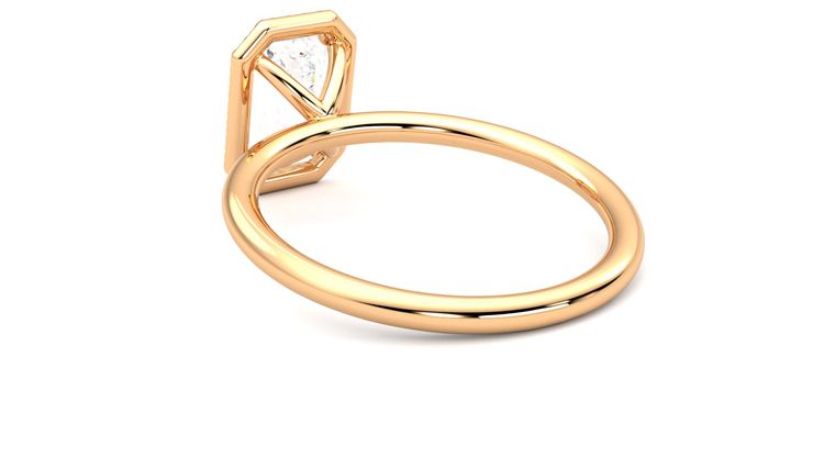 Taylor & Hart Dove Emerald Engagement Ring 360 degree image 17
