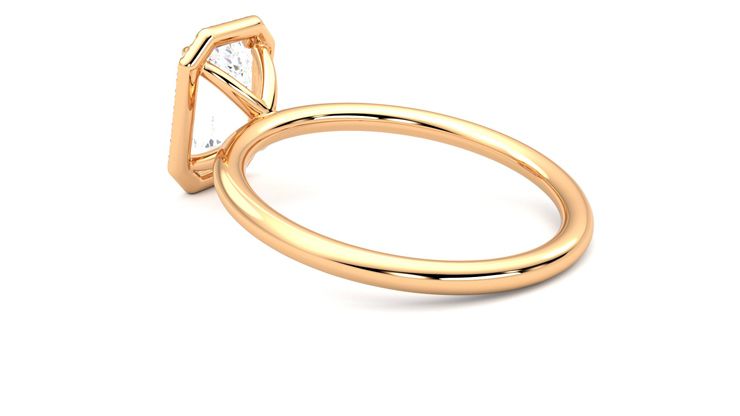 Taylor & Hart Dove Emerald Engagement Ring 360 degree image 18